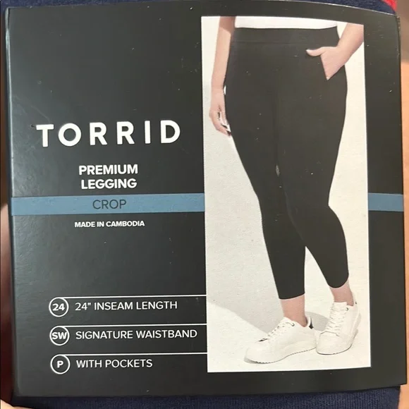 Torrid Navy Leggings with Rainbow Details - Picture 3 of 4